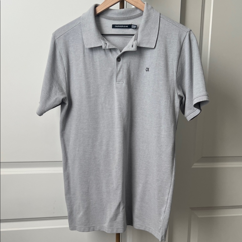Calvin Klein CK Men's Light Gray Polo Shirt